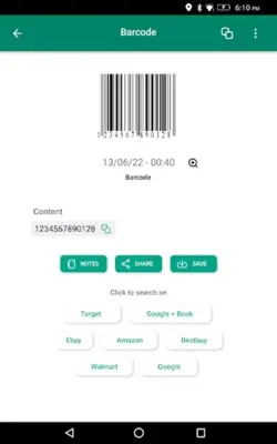 Barcode & QR code scanner android App screenshot 2